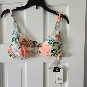 Rip Curl Tropical Print Bikini Top Medium
